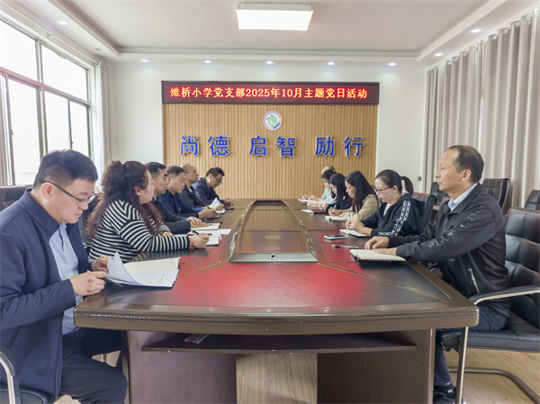 盱眙县维桥小学党支部开展十月份主题党日活动