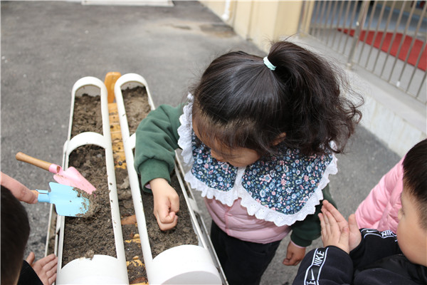 绿色在萌芽 希望在成长——盱眙县北苑新城幼儿园开展植树节活动