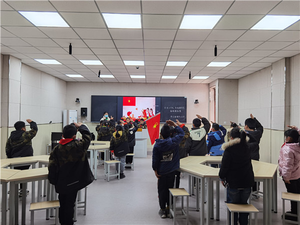 盱眙县黄花塘镇中心小学开展少先队队课观摩活动