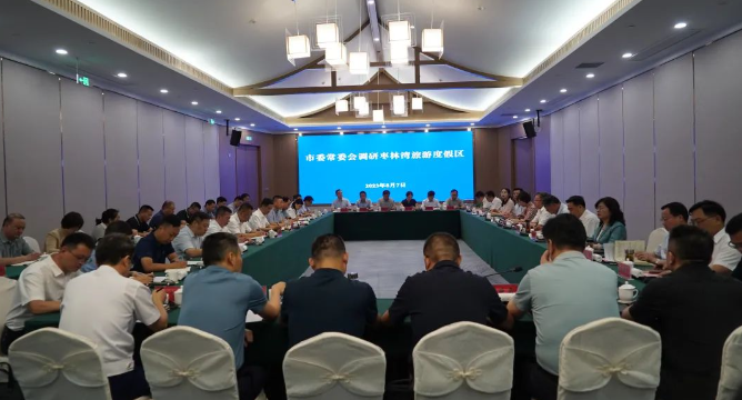 仪征市委常委会调研枣林湾旅游度假区