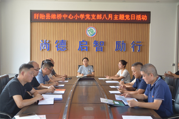盱眙县维桥小学党支部开展主题党日活动