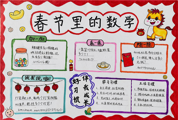 笔绘数学韵,德润少年心——盱眙县开发区小学举行数学手抄报比赛