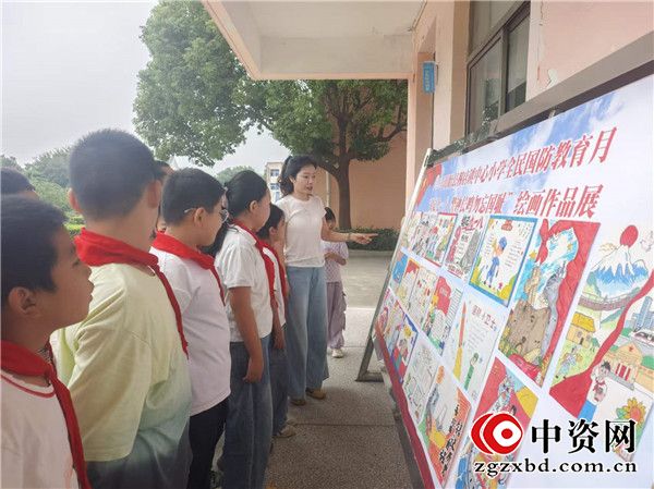 铭记九一八 童心筑国防——盱眙县穆店镇中心小学开展国防教育主题绘画作